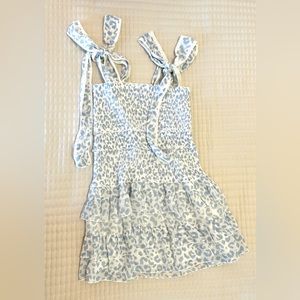 Ruffle cheetah print mini dress